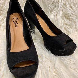Candies Platform Peep-toe Pumps